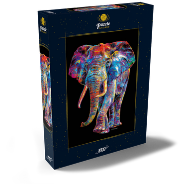 Darstellung des Puzzle Motivs Elephant Pop Colors 1000 Puzzle Schachtel Ansicht2