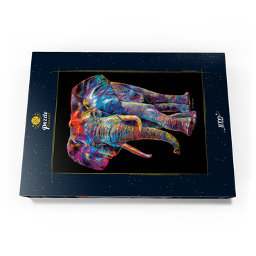 Darstellung des Puzzle Motivs Elephant Pop Colors 1000 Puzzle Schachtel Ansicht3