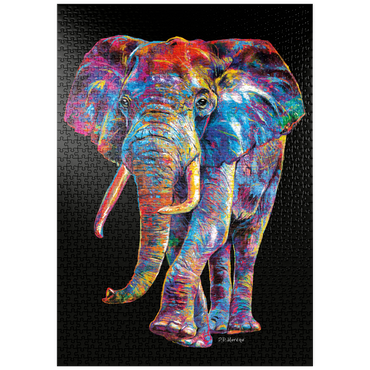 Darstellung des Puzzle Motivs puzzleplate Elephant Pop Colors 1000 Puzzle