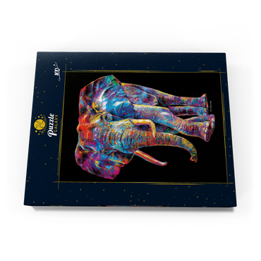 Darstellung des Puzzle Motivs Elephant Pop Colors 100 Puzzle Schachtel Ansicht3