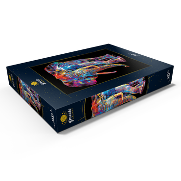 Darstellung des Puzzle Motivs Elephant Pop Colors 500 Puzzle Schachtel Ansicht1