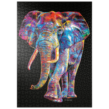 Darstellung des Puzzle Motivs puzzleplate Elephant Pop Colors 500 Puzzle