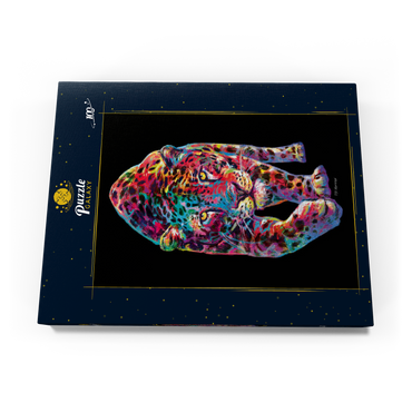 Darstellung des Puzzle Motivs Curious Tiger 100 Puzzle Schachtel Ansicht3