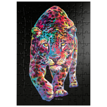 Darstellung des Puzzle Motivs puzzleplate Curious Tiger 100 Puzzle