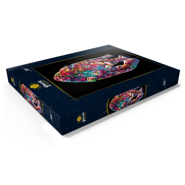 Darstellung des Puzzle Motivs Curious Tiger 200 Puzzle Schachtel Ansicht1