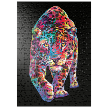 Darstellung des Puzzle Motivs puzzleplate Curious Tiger 200 Puzzle