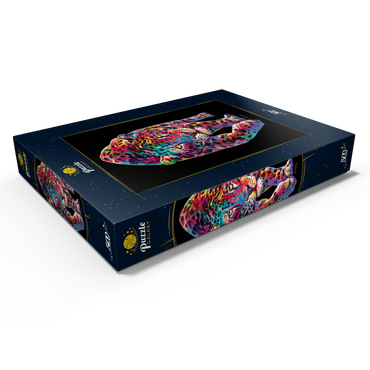 Darstellung des Puzzle Motivs Curious Tiger 500 Puzzle Schachtel Ansicht1