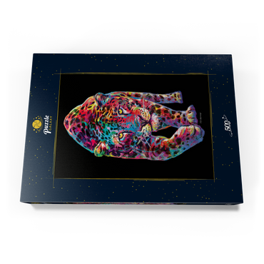 Darstellung des Puzzle Motivs Curious Tiger 500 Puzzle Schachtel Ansicht3