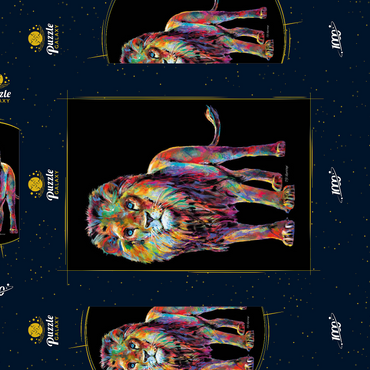 Darstellung des Puzzle Motivs Pop Colors Lion 1000 Puzzle Schachtel 3D Modell