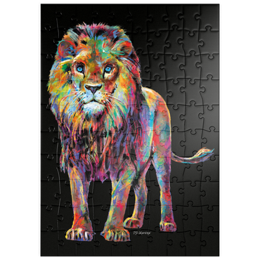 Darstellung des Puzzle Motivs puzzleplate Pop Colors Lion 100 Puzzle