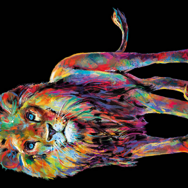Darstellung des Puzzle Motivs Pop Colors Lion 100 Puzzle 3D Modell