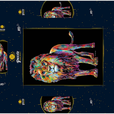 Darstellung des Puzzle Motivs Pop Colors Lion 100 Puzzle Schachtel 3D Modell