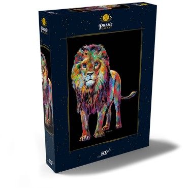 Darstellung des Puzzle Motivs Pop Colors Lion 500 Puzzle Schachtel Ansicht2