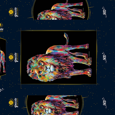 Darstellung des Puzzle Motivs Pop Colors Lion 500 Puzzle Schachtel 3D Modell