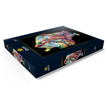 Darstellung des Puzzle Motivs Hippo Love 100 Puzzle Schachtel Ansicht1