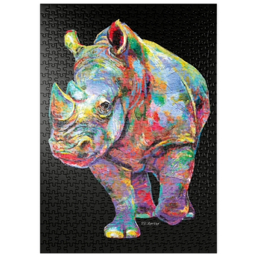 Darstellung des Puzzle Motivs puzzleplate Hippo Love 500 Puzzle