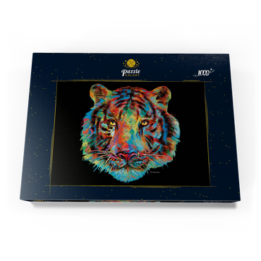 Darstellung des Puzzle Motivs Tiger Head 1000 Puzzle Schachtel Ansicht3