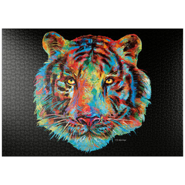 Darstellung des Puzzle Motivs puzzleplate Tiger Head 1000 Puzzle
