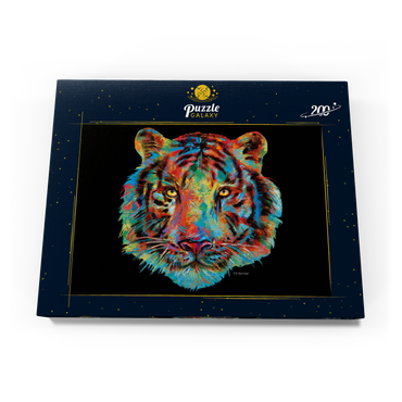 Darstellung des Puzzle Motivs Tiger Head 200 Puzzle Schachtel Ansicht3