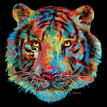 Darstellung des Puzzle Motivs Tiger Head 200 Puzzle 3D Modell