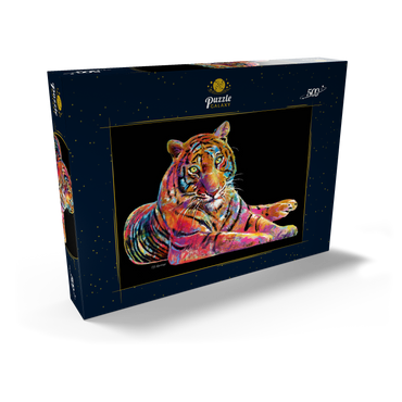 Darstellung des Puzzle Motivs Laying Tiger 500 Puzzle Schachtel Ansicht2