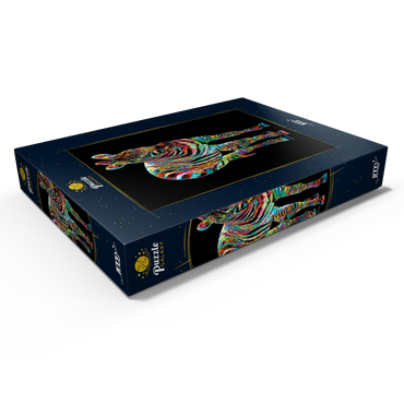 Darstellung des Puzzle Motivs Colorful Zebra 1000 Puzzle Schachtel Ansicht1