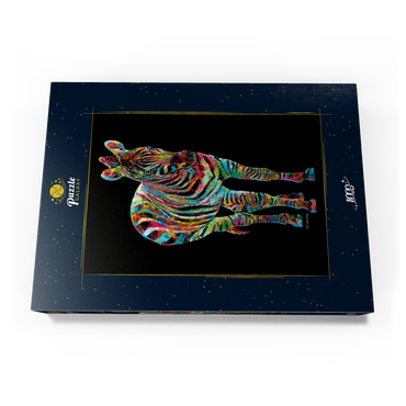 Darstellung des Puzzle Motivs Colorful Zebra 1000 Puzzle Schachtel Ansicht3