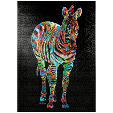 Darstellung des Puzzle Motivs puzzleplate Colorful Zebra 1000 Puzzle