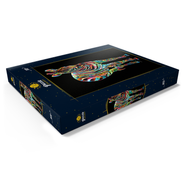 Darstellung des Puzzle Motivs Colorful Zebra 100 Puzzle Schachtel Ansicht1