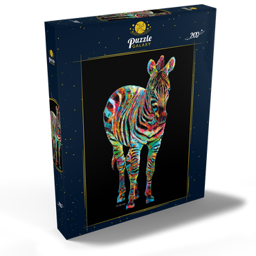 Darstellung des Puzzle Motivs Colorful Zebra 200 Puzzle Schachtel Ansicht2