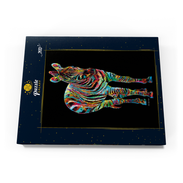 Darstellung des Puzzle Motivs Colorful Zebra 200 Puzzle Schachtel Ansicht3