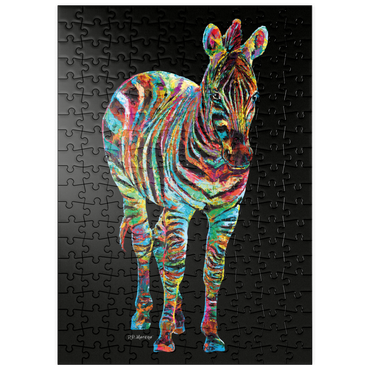 Darstellung des Puzzle Motivs puzzleplate Colorful Zebra 200 Puzzle