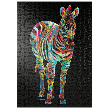 Darstellung des Puzzle Motivs puzzleplate Colorful Zebra 500 Puzzle