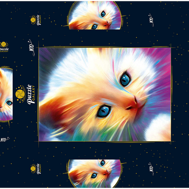 Darstellung des Puzzle Motivs Soft Eyes 100 Puzzle Schachtel 3D Modell