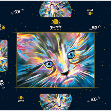 Darstellung des Puzzle Motivs Purrr Fect 100 Puzzle Schachtel 3D Modell