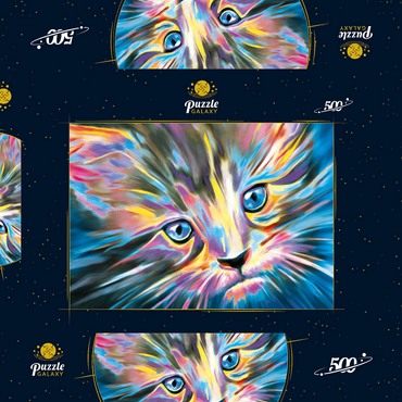 Darstellung des Puzzle Motivs Purrr Fect 500 Puzzle Schachtel 3D Modell