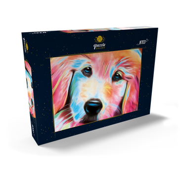 Darstellung des Puzzle Motivs Sweet Pup 1000 Puzzle Schachtel Ansicht2