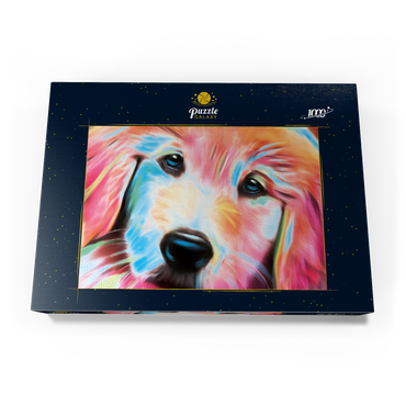 Darstellung des Puzzle Motivs Sweet Pup 1000 Puzzle Schachtel Ansicht3