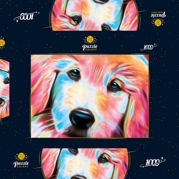 Darstellung des Puzzle Motivs Sweet Pup 1000 Puzzle Schachtel 3D Modell