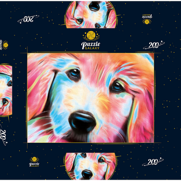 Darstellung des Puzzle Motivs Sweet Pup 200 Puzzle Schachtel 3D Modell