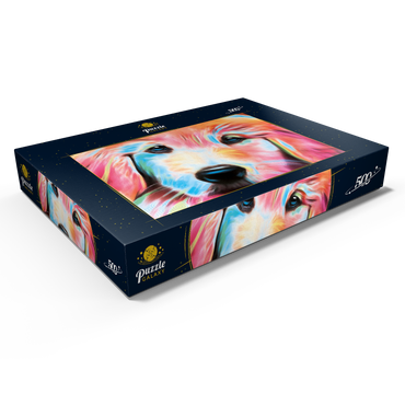 Darstellung des Puzzle Motivs Sweet Pup 500 Puzzle Schachtel Ansicht1