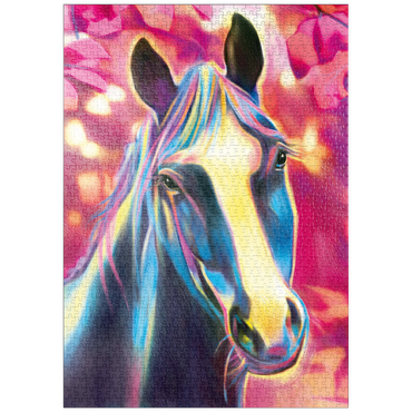 Darstellung des Puzzle Motivs puzzleplate Black Stallion 1000 Puzzle