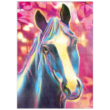 Darstellung des Puzzle Motivs puzzleplate Black Stallion 100 Puzzle