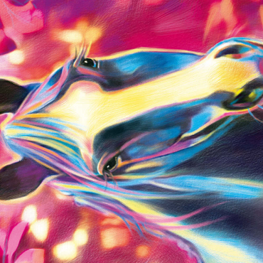 Darstellung des Puzzle Motivs Black Stallion 100 Puzzle 3D Modell