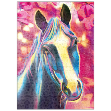 Darstellung des Puzzle Motivs puzzleplate Black Stallion 500 Puzzle