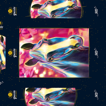 Darstellung des Puzzle Motivs Black Stallion 500 Puzzle Schachtel 3D Modell