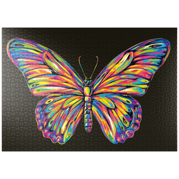Darstellung des Puzzle Motivs puzzleplate Colorful Butterfly 1000 Puzzle