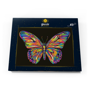Darstellung des Puzzle Motivs Colorful Butterfly 100 Puzzle Schachtel Ansicht3