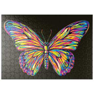 Darstellung des Puzzle Motivs puzzleplate Colorful Butterfly 200 Puzzle