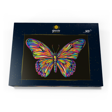 Darstellung des Puzzle Motivs Colorful Butterfly 500 Puzzle Schachtel Ansicht3